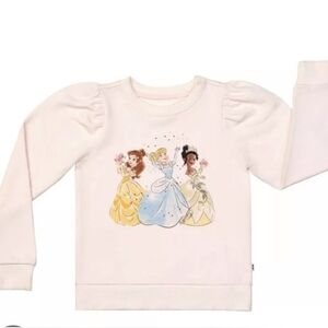 NEW, Little Sleepies, Disney Princess Dreams Puff Sleeve Crewneck, 18-24 months